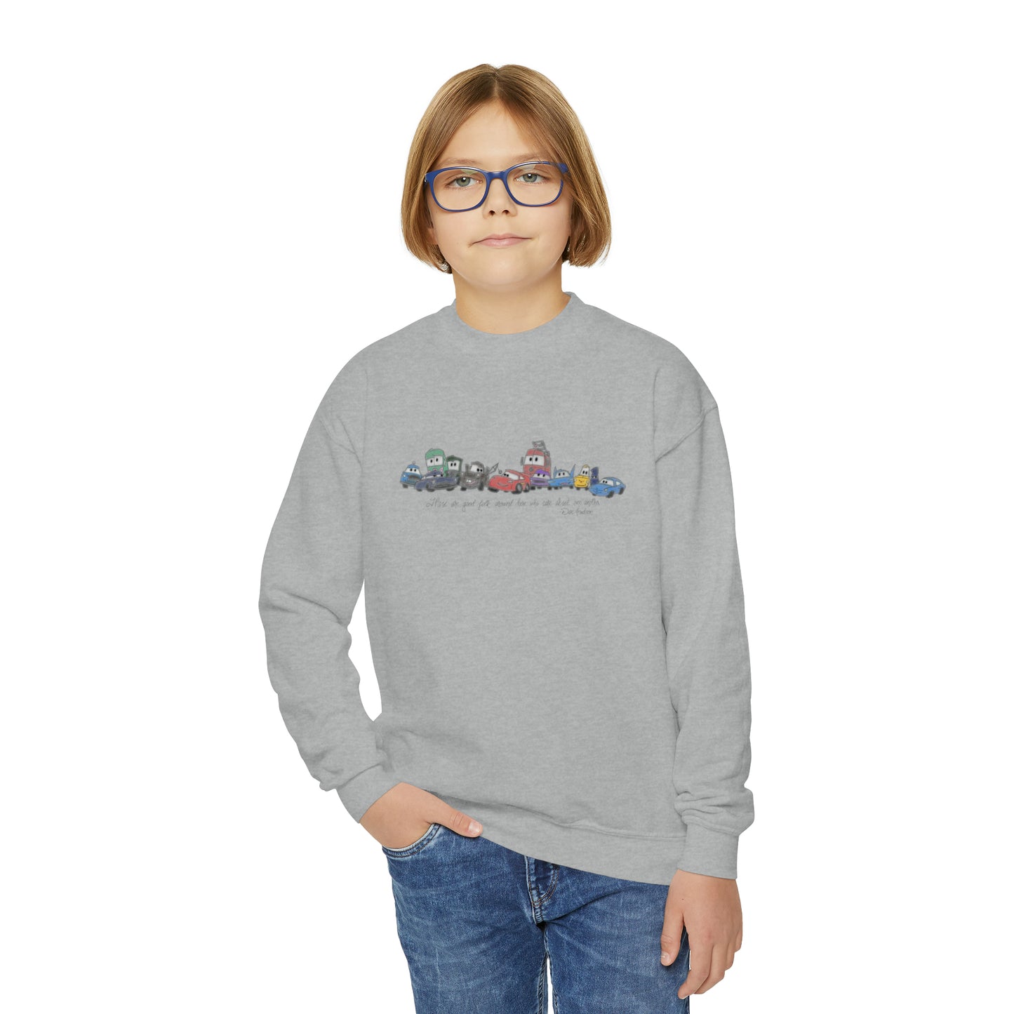 Good Folk Cars Youth Sweatshirt