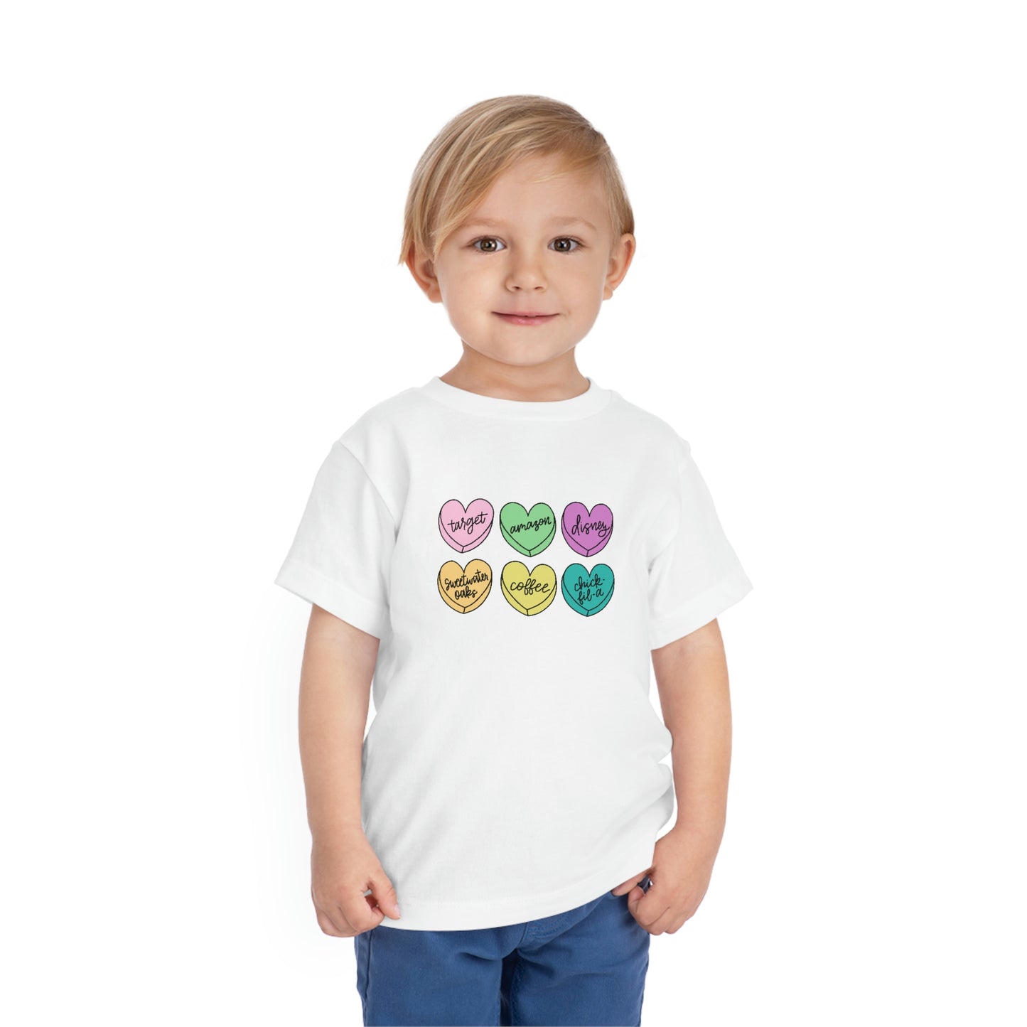 Basic Conversation Hearts Toddler Short Sleeve Tee