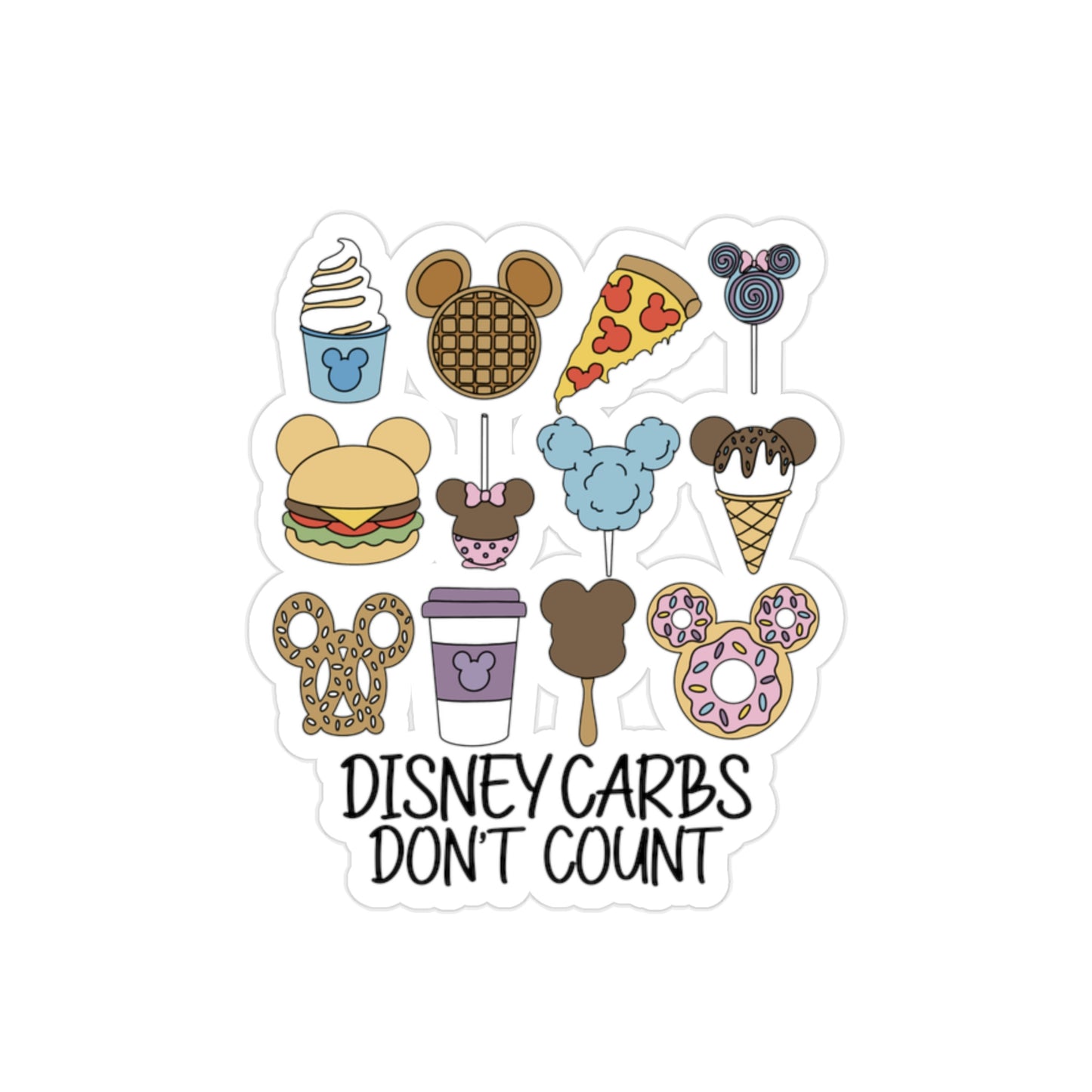 Disney Carbs Transparent Die-Cut Outdoor Stickers