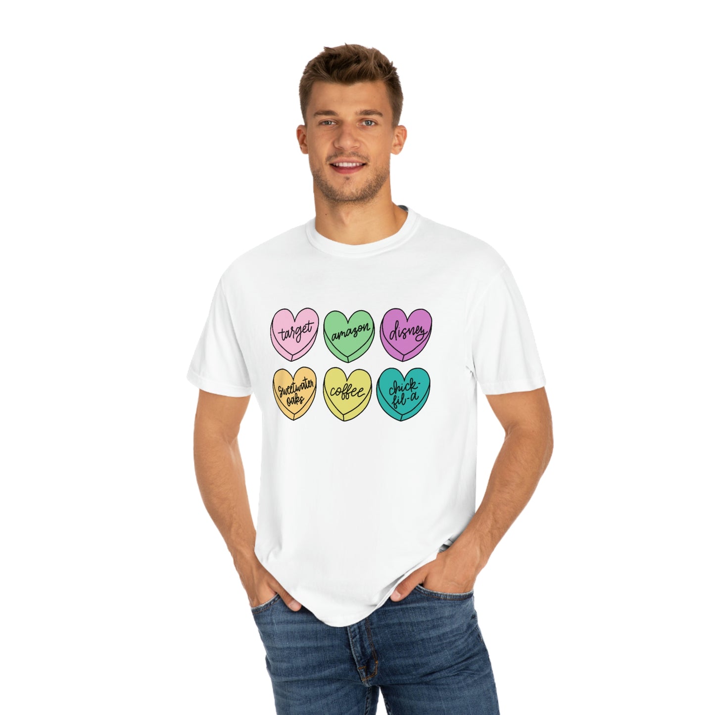 Basic Conversation Hearts Tee