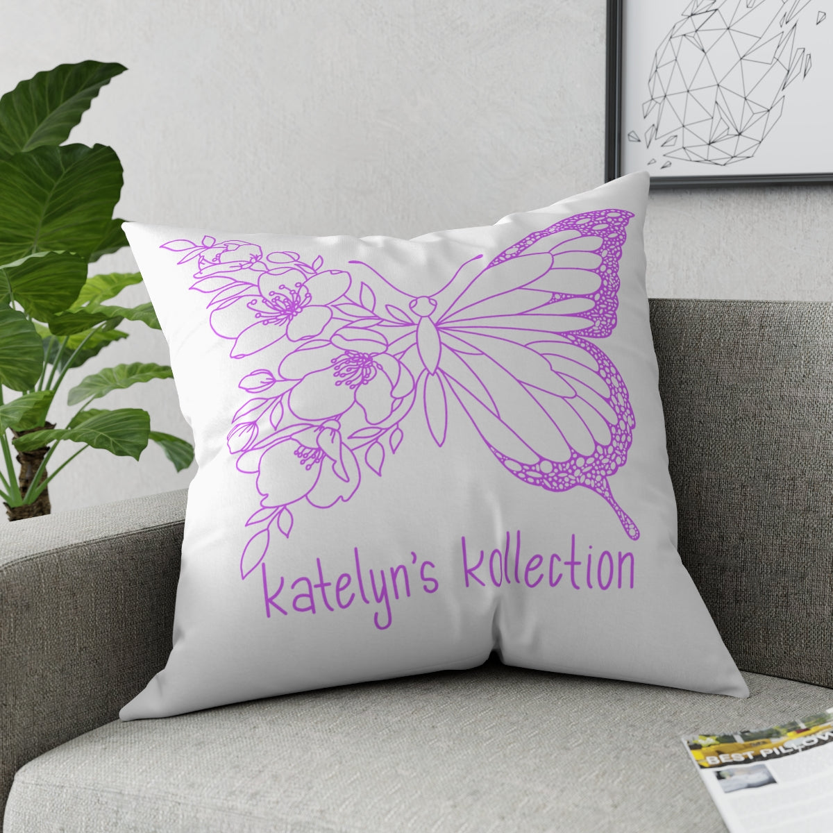 Katelyn’s Kollection Original Butterfly Broadcloth Pillow