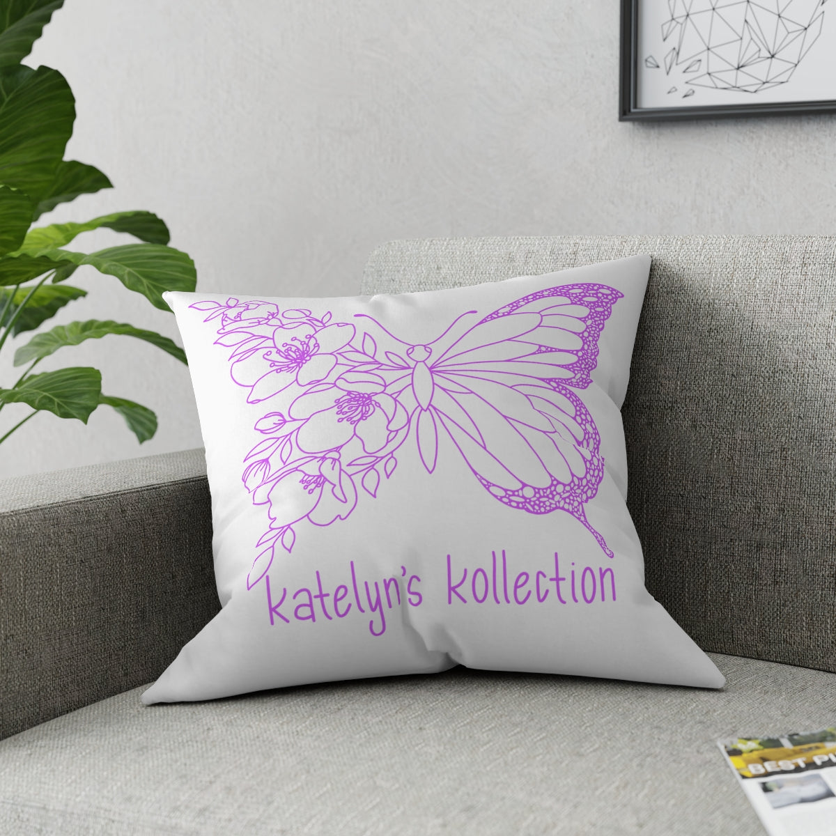 Katelyn’s Kollection Original Butterfly Broadcloth Pillow