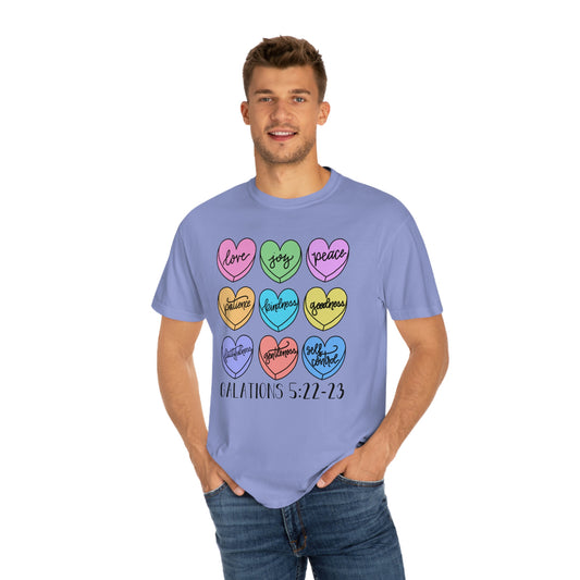 Fruits of the Spirit Conversation Hearts Tee