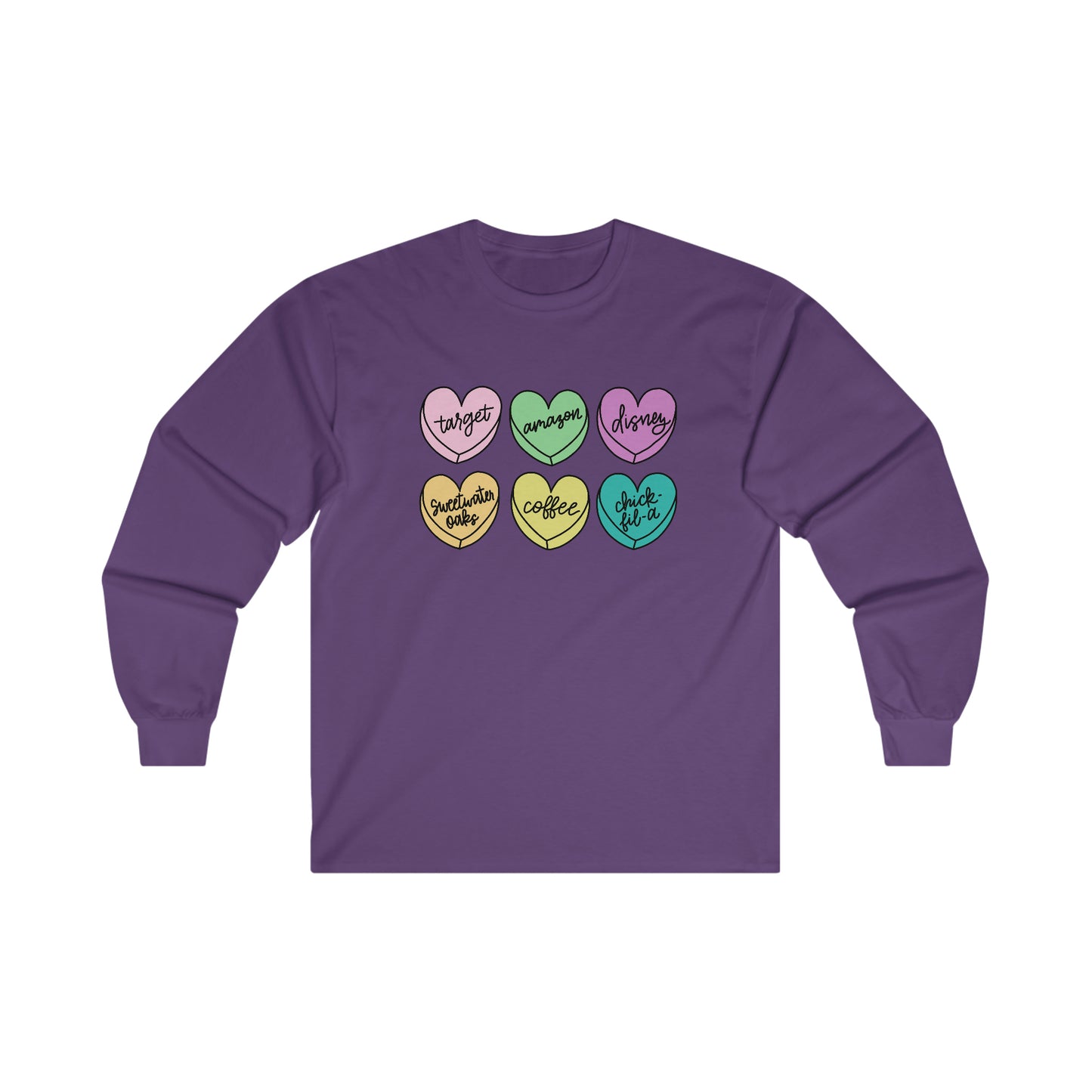 Basic Conversation Hearts Long Sleeve Tee