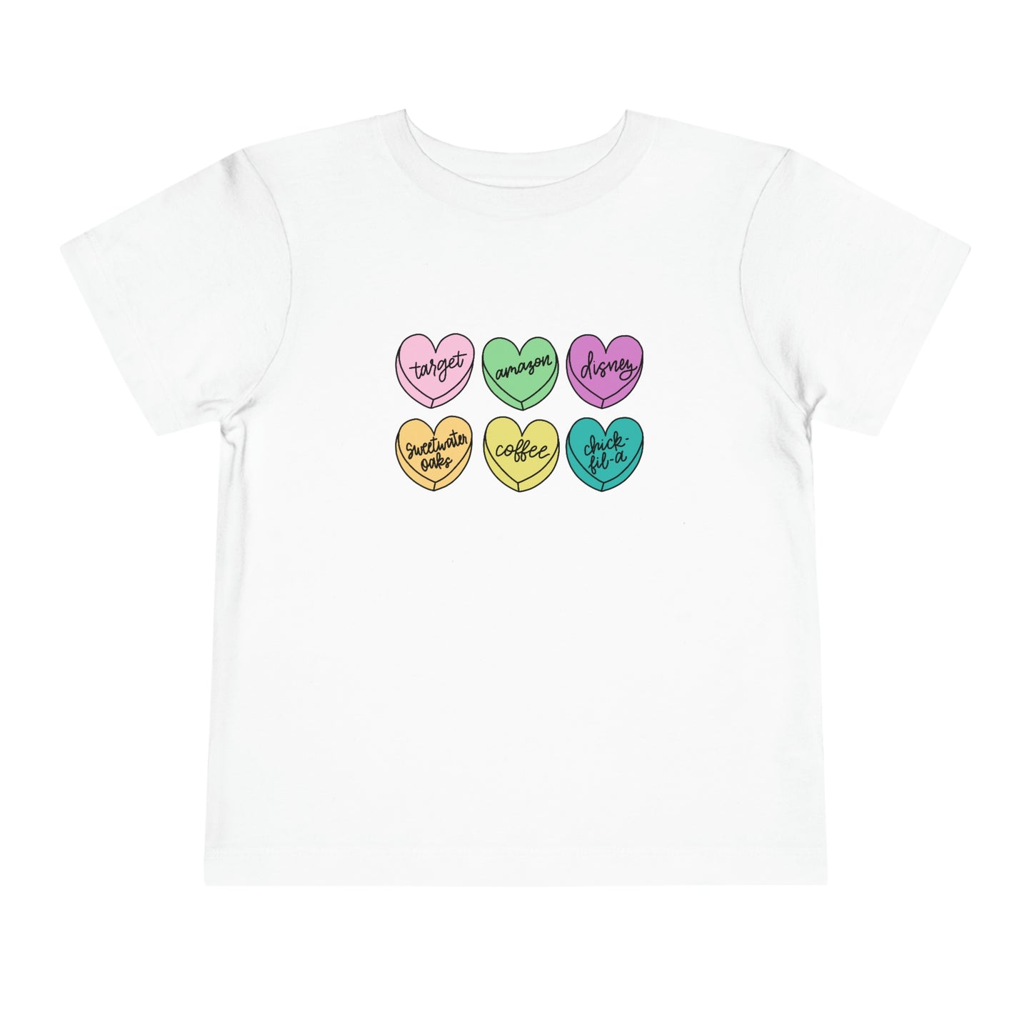 Basic Conversation Hearts Toddler Short Sleeve Tee