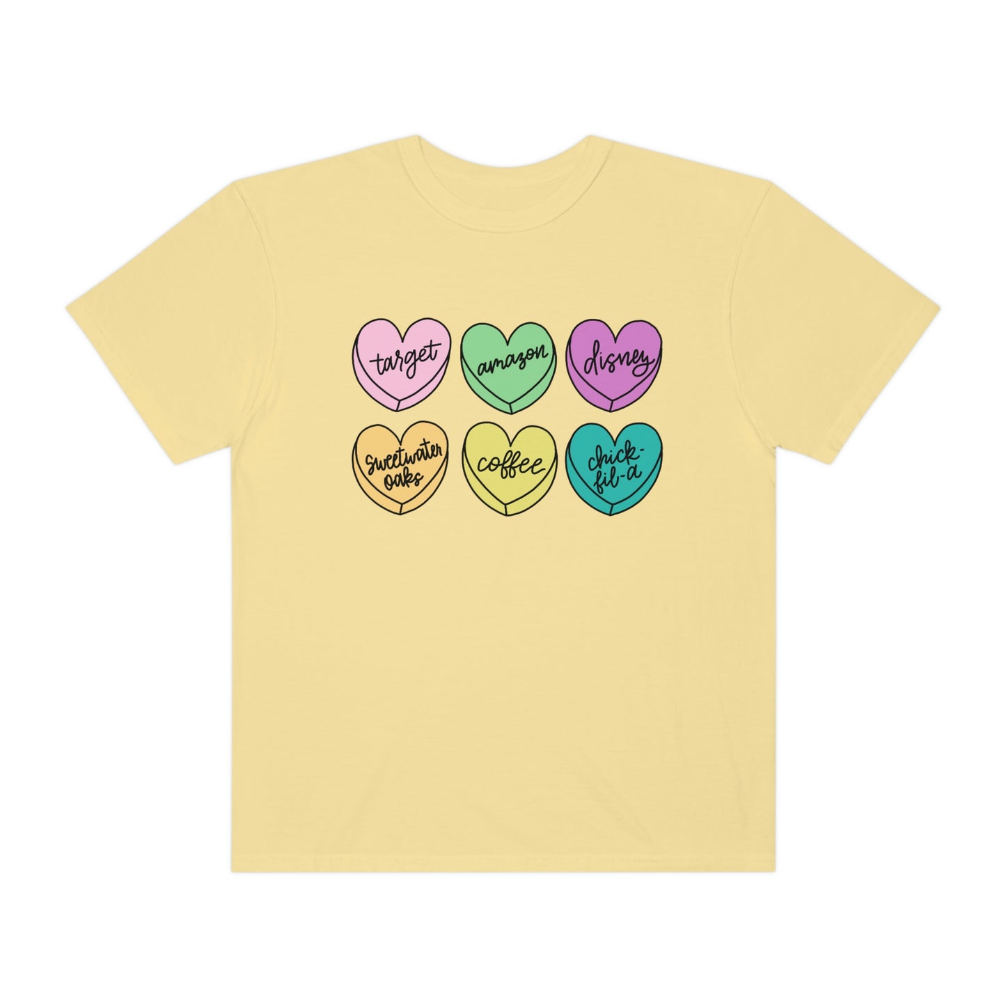 Basic Conversation Hearts Tee