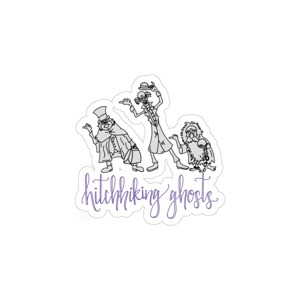 Hitch Hiking Ghosts Transparent Die-Cut Outdoor Stickers