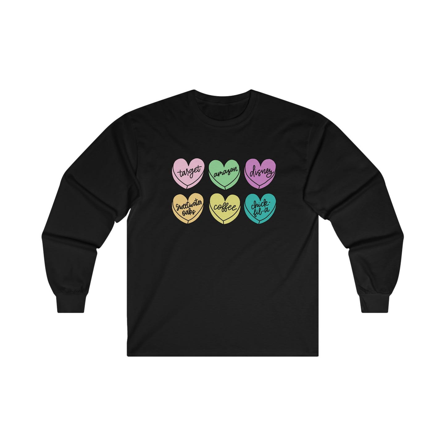 Basic Conversation Hearts Long Sleeve Tee