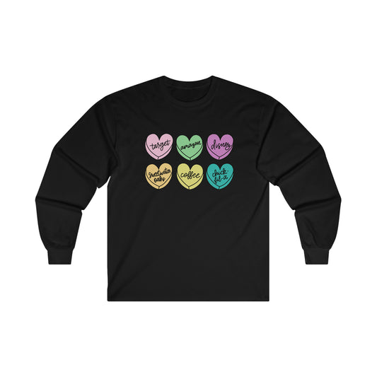 Basic Conversation Hearts Long Sleeve Tee