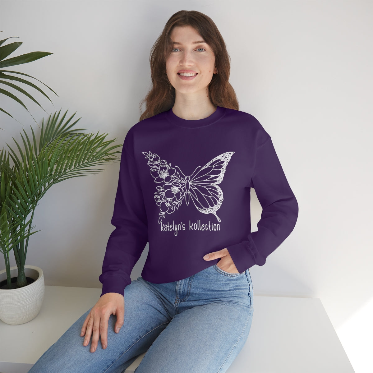 Katelyn’s Kollection Original Butterfly Unisex Heavy Blend™ Crewneck Sweatshirt