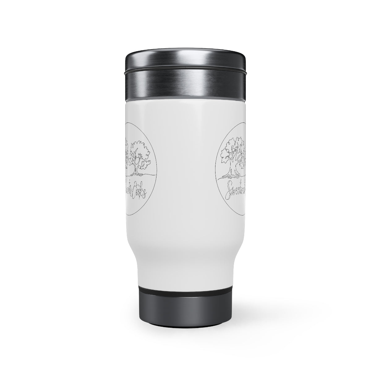 Sweetwater Oaks Logo Stainless Steel Travel Mug with Handle, 14oz