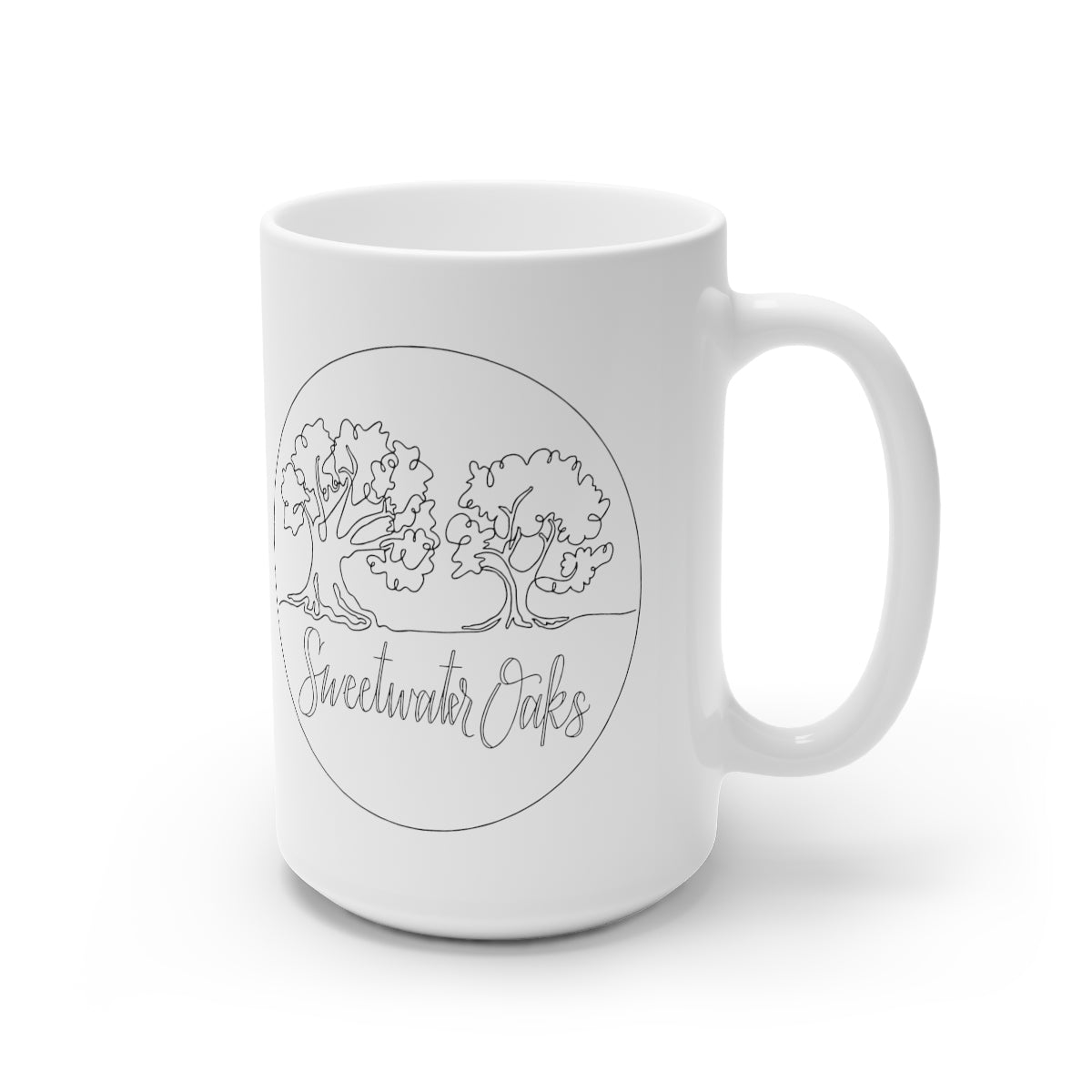 15oz Logo White Ceramic Mug