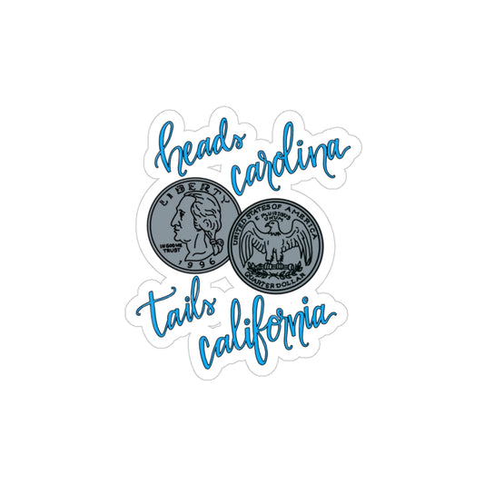 Jo Dee Messina "Heads Carolina, Tails California" Transparent Die-Cut Outdoor Stickers