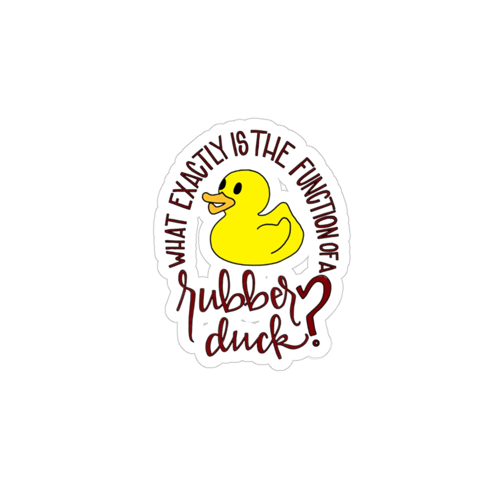 Harry's "Function of a Rubber Duck" Transparent Die-Cut Outdoor Stickers