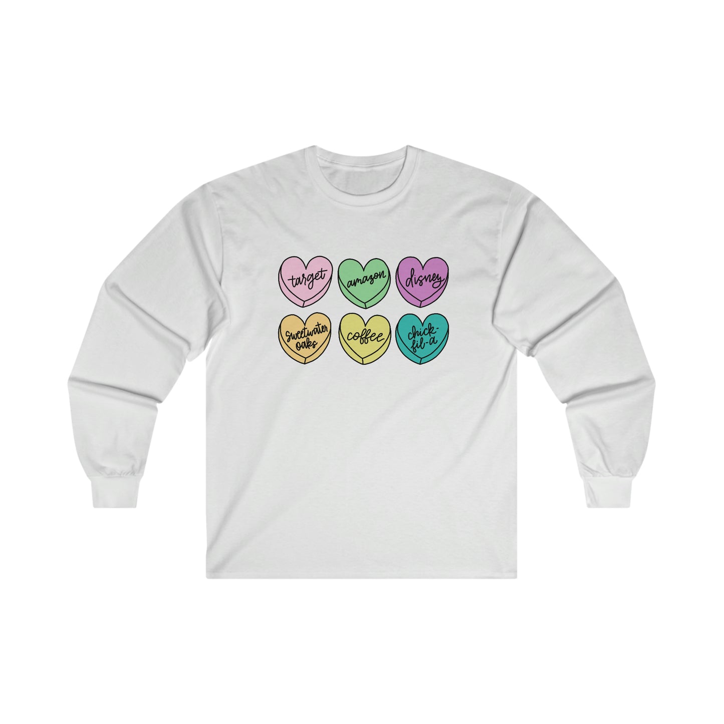 Basic Conversation Hearts Long Sleeve Tee