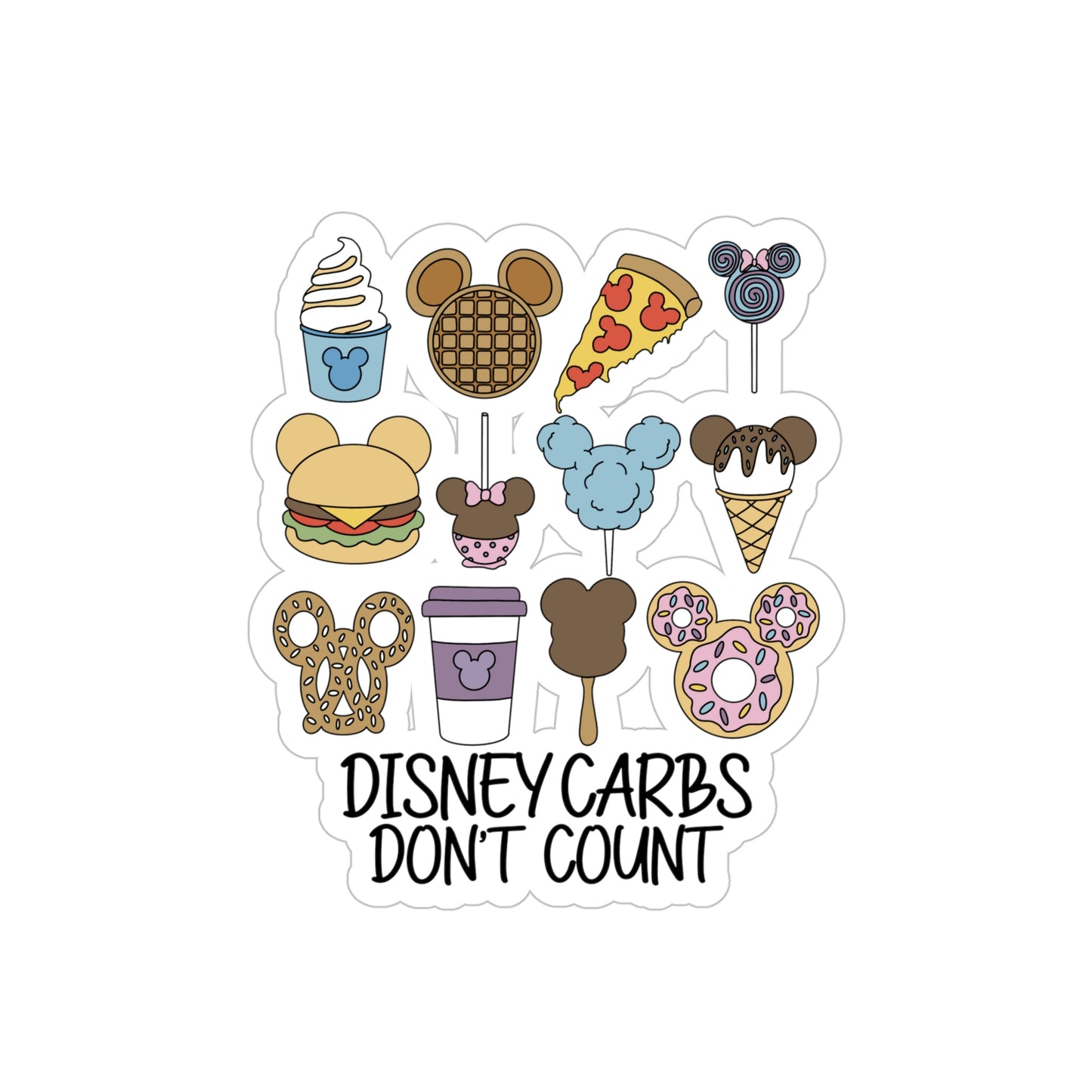 Disney Carbs Transparent Die-Cut Outdoor Stickers