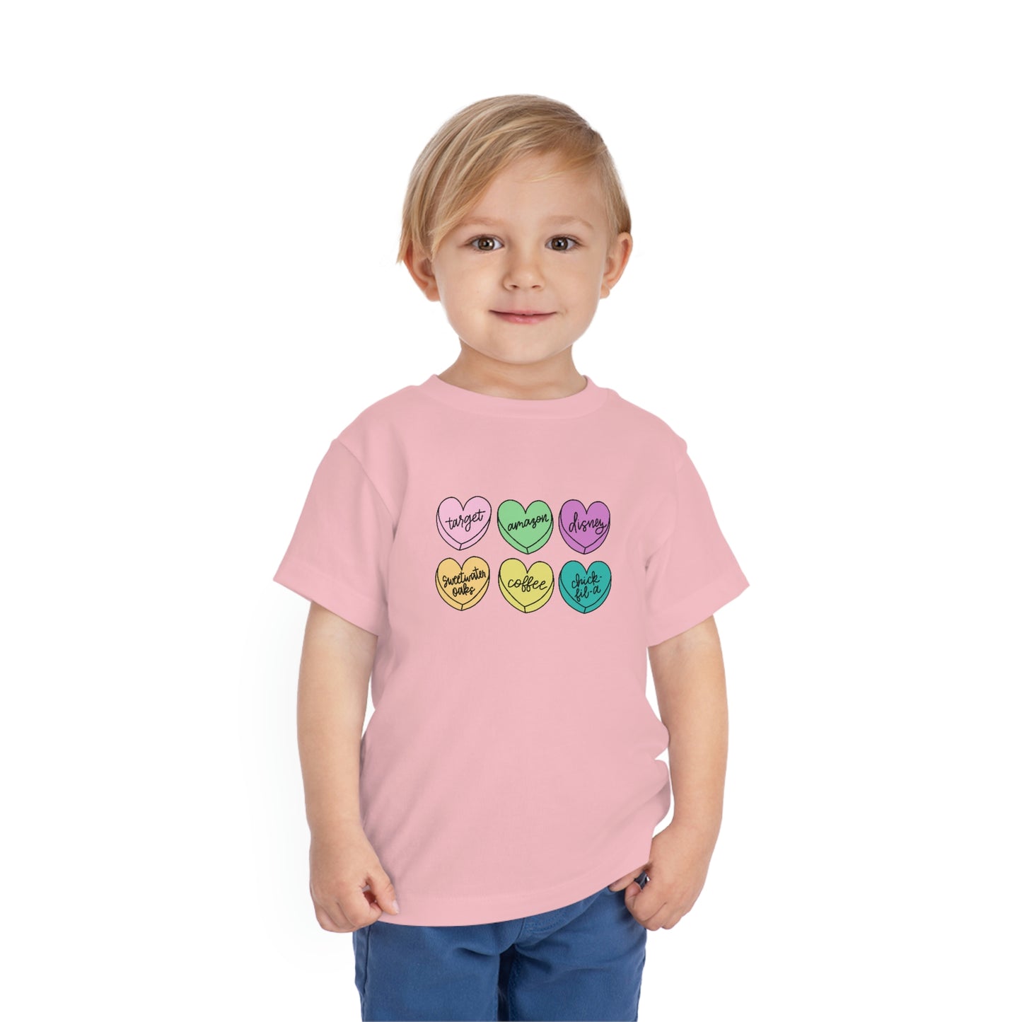 Basic Conversation Hearts Toddler Short Sleeve Tee